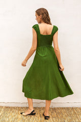 Marguerite Linen Midi Dress