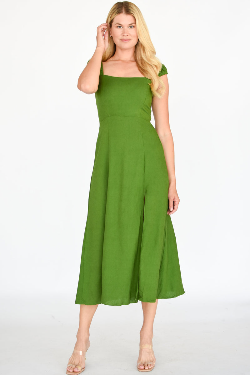 Marguerite Linen Midi Dress