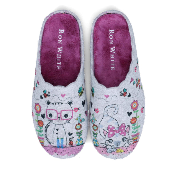 Lupin Cat Slipper Fuschia
