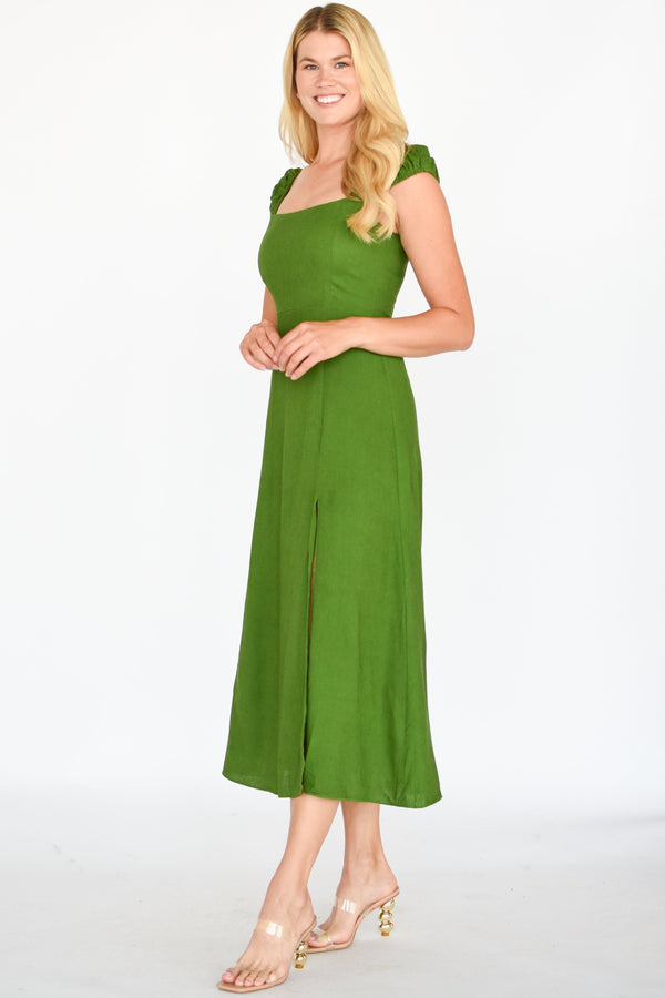 Marguerite Linen Midi Dress