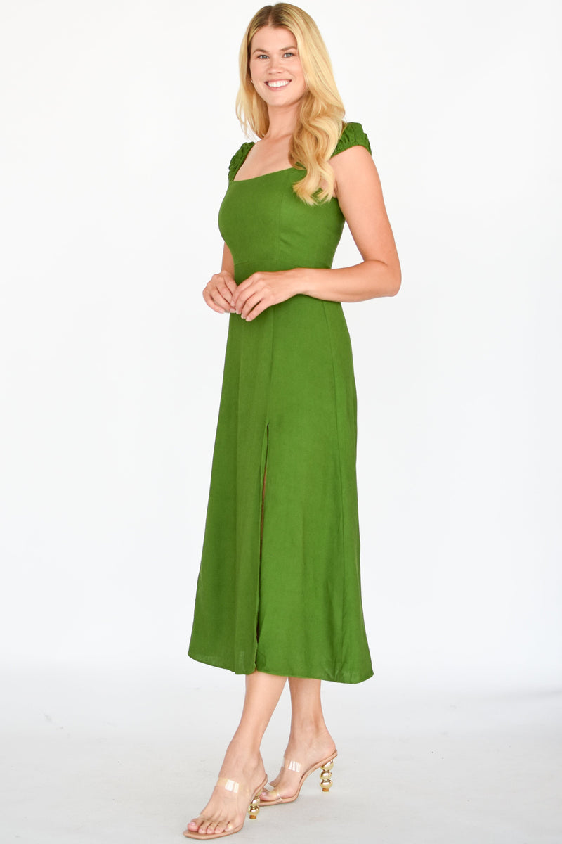 Marguerite Linen Midi Dress