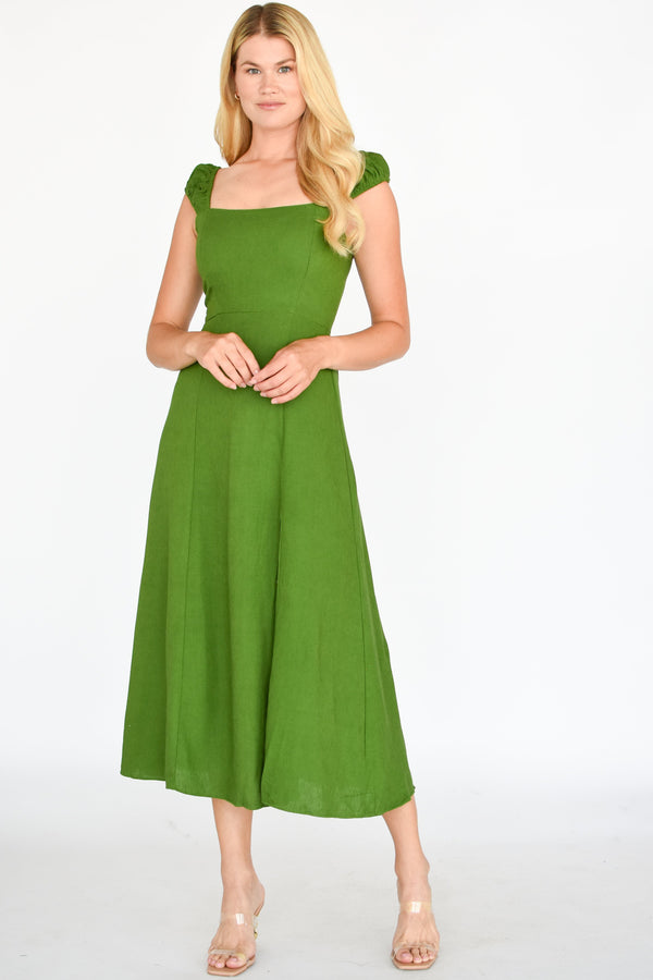 Marguerite Linen Midi Dress