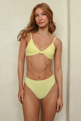 Seashore High Waist Cheeky Bikini Bottom