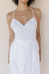 Eunice V-Neck Poplin Midi Dress
