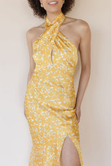 Marissa Floral Halter Neck Dress