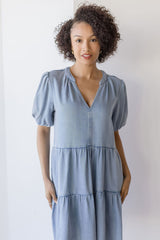 Marscina Puffed Sleeve Dress