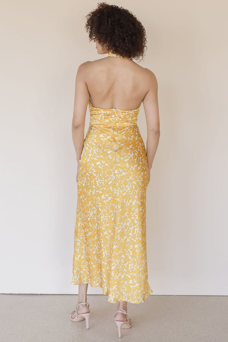 Marissa Floral Halter Neck Dress