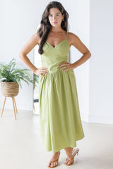 Freshly Picked Shirred Midi Dress