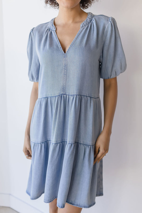 Marscina Puffed Sleeve Dress