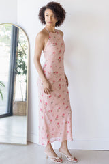 Blush Hour Halter Maxi Dress