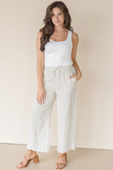 Wendy Linen Cropped Pants