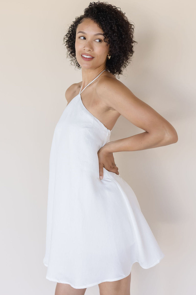 Layne Modal Tencel Blend Halter Mini Dress