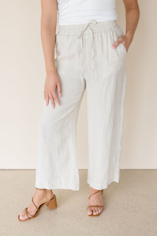 Wendy Linen Cropped Pants