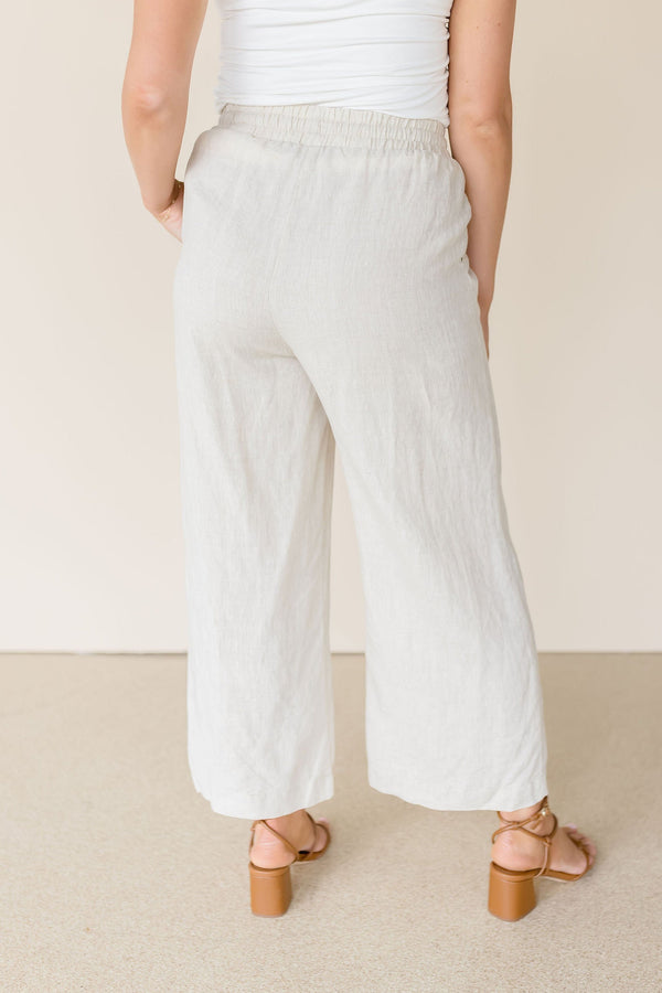 Wendy Linen Cropped Pants