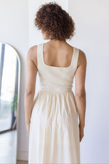 Sweater Top Eyelet Detail Midi Dress