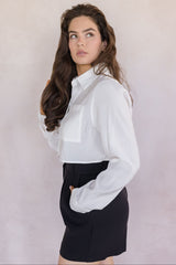Richie Cropped Button Up Top