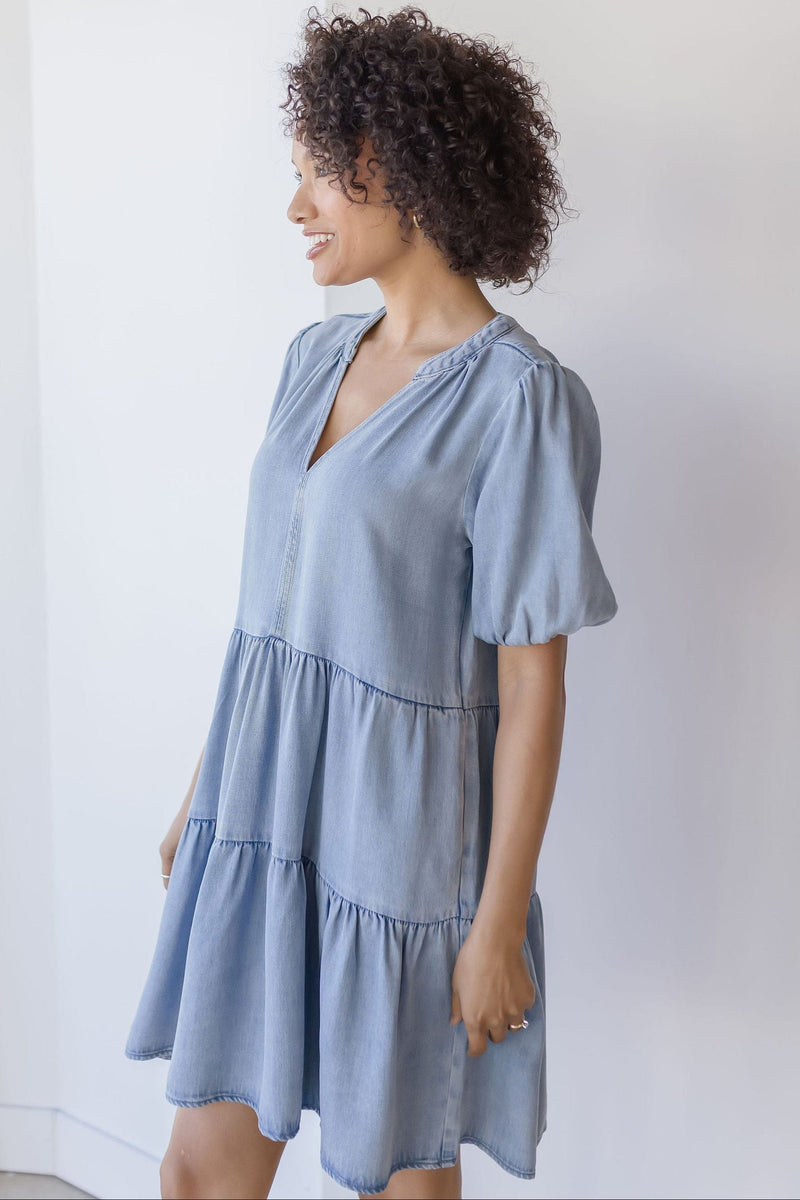 Marscina Puffed Sleeve Dress