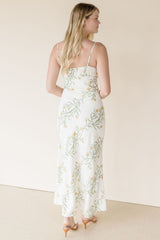 Wild Fern Floral Front Tie Midi Dress