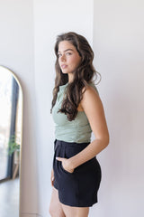 Lottie Pleated High Waisted Short