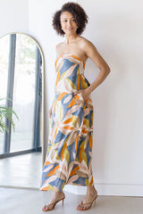 Paradise Calling Strapless Midi Dress