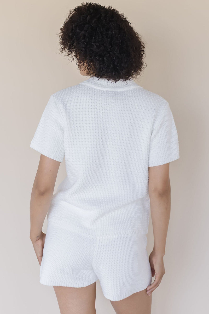 Odalis Drawstring Waffle Shorts