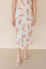 Tatiana Satin Midi Skirt