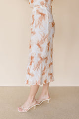 Tatiana Satin Midi Skirt