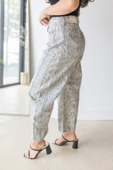 Good Luck Printed Barrel Jeans