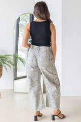 Good Luck Printed Barrel Jeans
