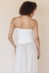Celeste Linen Mix Tube Top Midi Dress