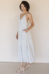 Ivy Open Back Linen Maxi Dress