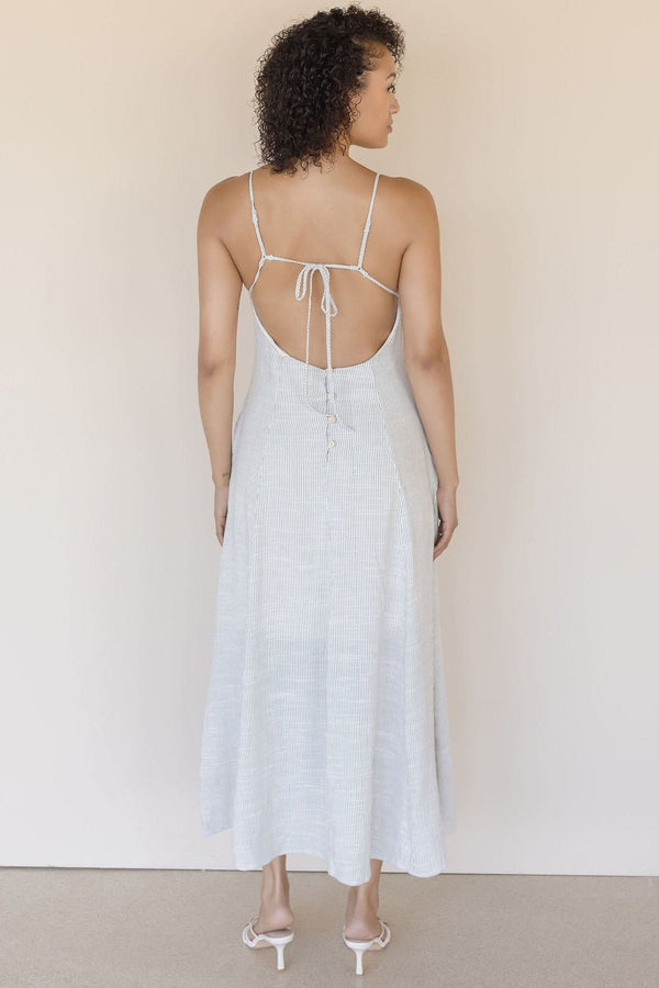 Ivy Open Back Linen Maxi Dress