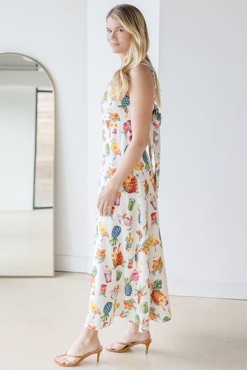 Mai Tai Tropical Printed Midi Dress
