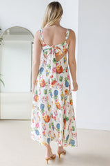 Mai Tai Tropical Printed Midi Dress