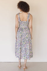 Spring Fling Smocked Floral Midi Dress