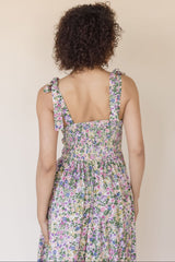 Spring Fling Smocked Floral Midi Dress