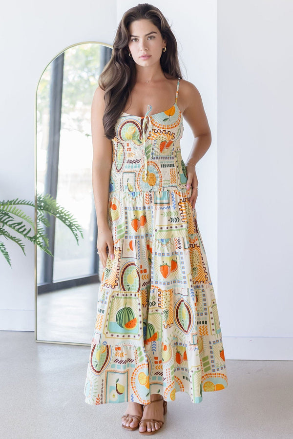 Postcard From Paradise Spaghetti Strap Midi Dress