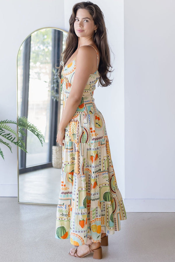 Postcard From Paradise Spaghetti Strap Midi Dress