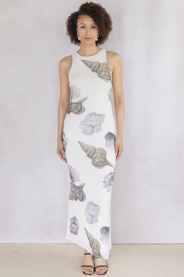 Salt & Serenity High Neck Maxi Dress