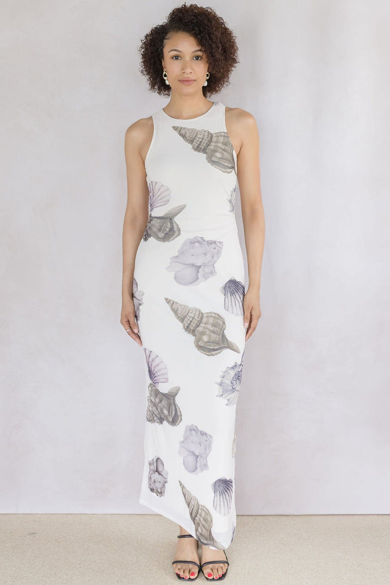 Salt & Serenity High Neck Maxi Dress