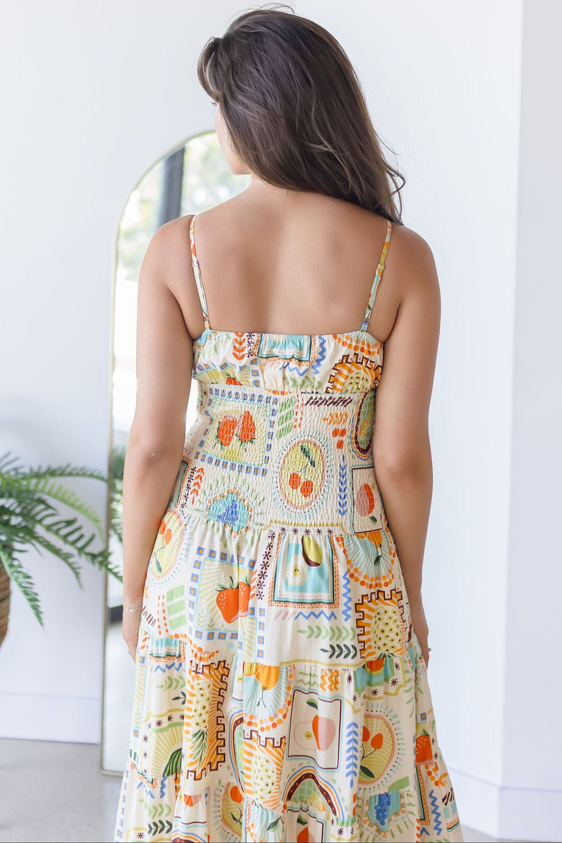 Postcard From Paradise Spaghetti Strap Midi Dress