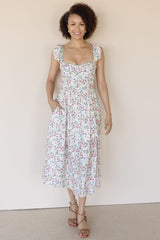 Wedelia Floral Bustier Midi Dress