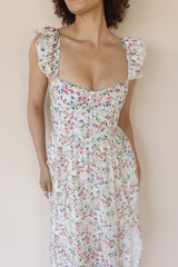 Wedelia Floral Bustier Midi Dress