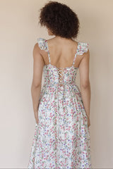 Wedelia Floral Bustier Midi Dress