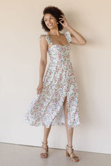 Wedelia Floral Bustier Midi Dress