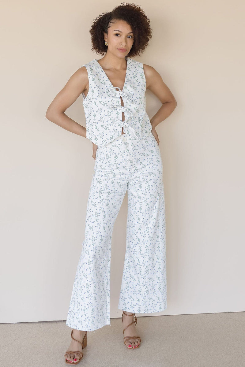 Lila Wide Leg Floral Pant