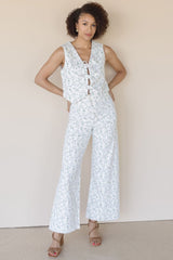 Lila Tie Front Floral Vest