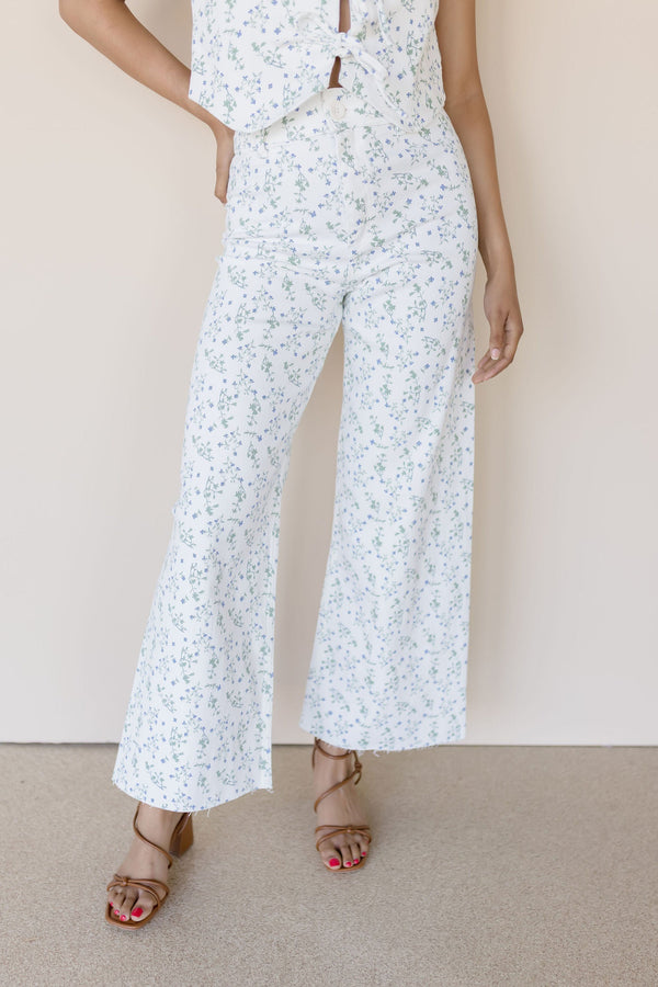 Lila Wide Leg Floral Pant