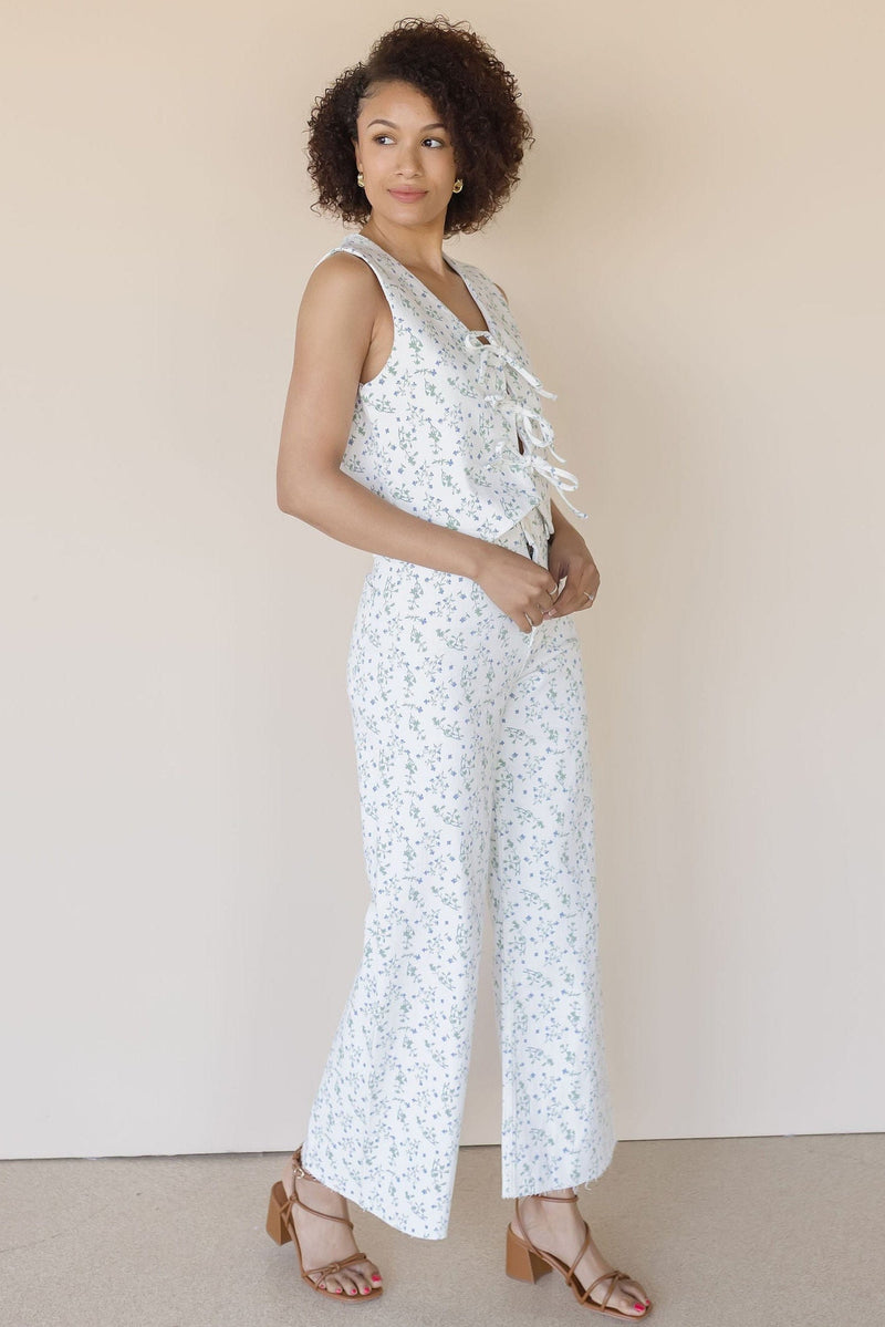 Lila Wide Leg Floral Pant