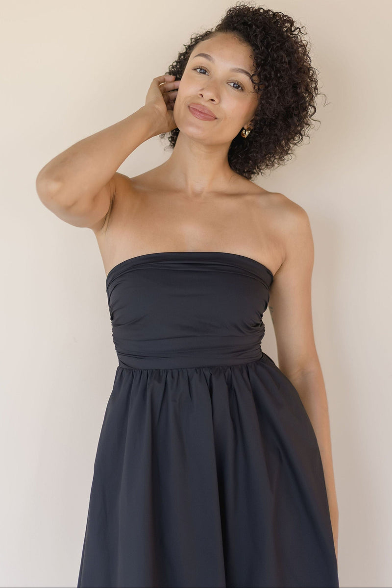 Kate Fit And Flare Back Tie Midi Dress